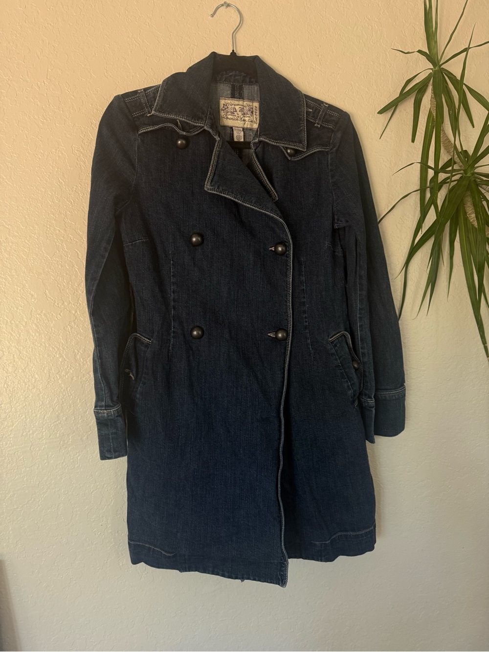American Rag Indigo Denim Trench Coat
